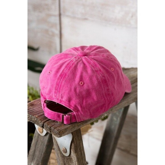 Fuschia Mama Washed Sherpa MAMA Baseball Cap - Picture 3 of 7